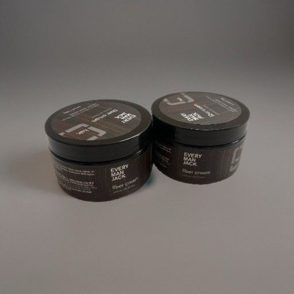 Every Man Jack Fiber Cream Matte Finish Firm Hold Hair 3.4 oz New Lot of Two